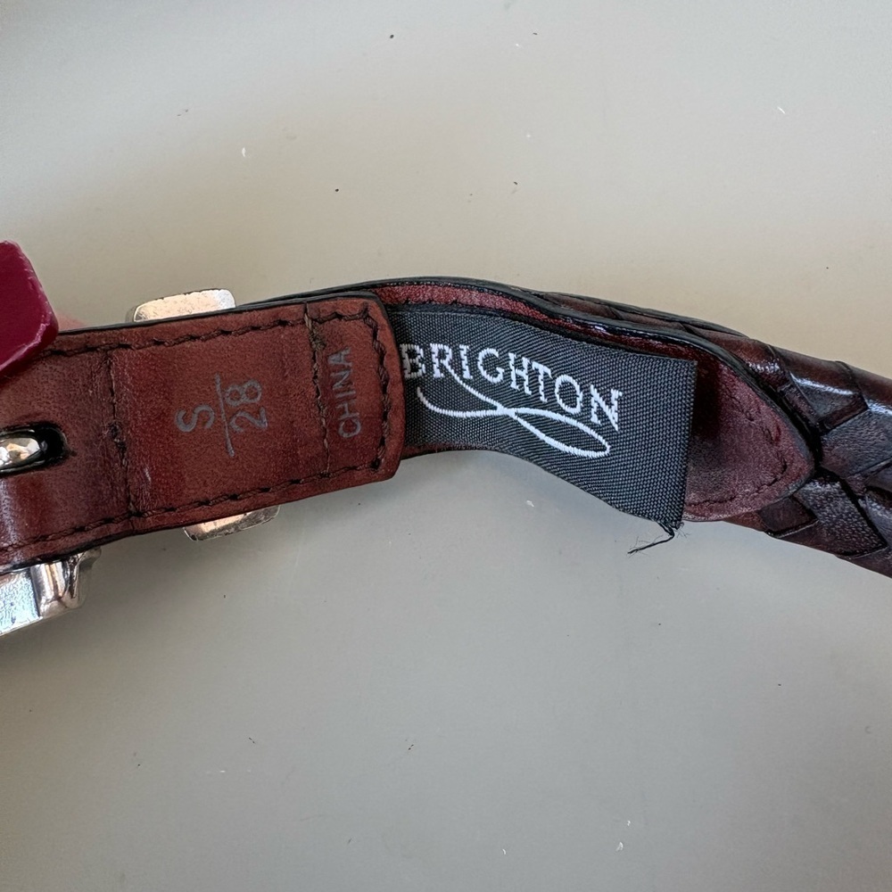 Brighton Braided Leather Belt Size 28 NWT - Picture 6 of 7